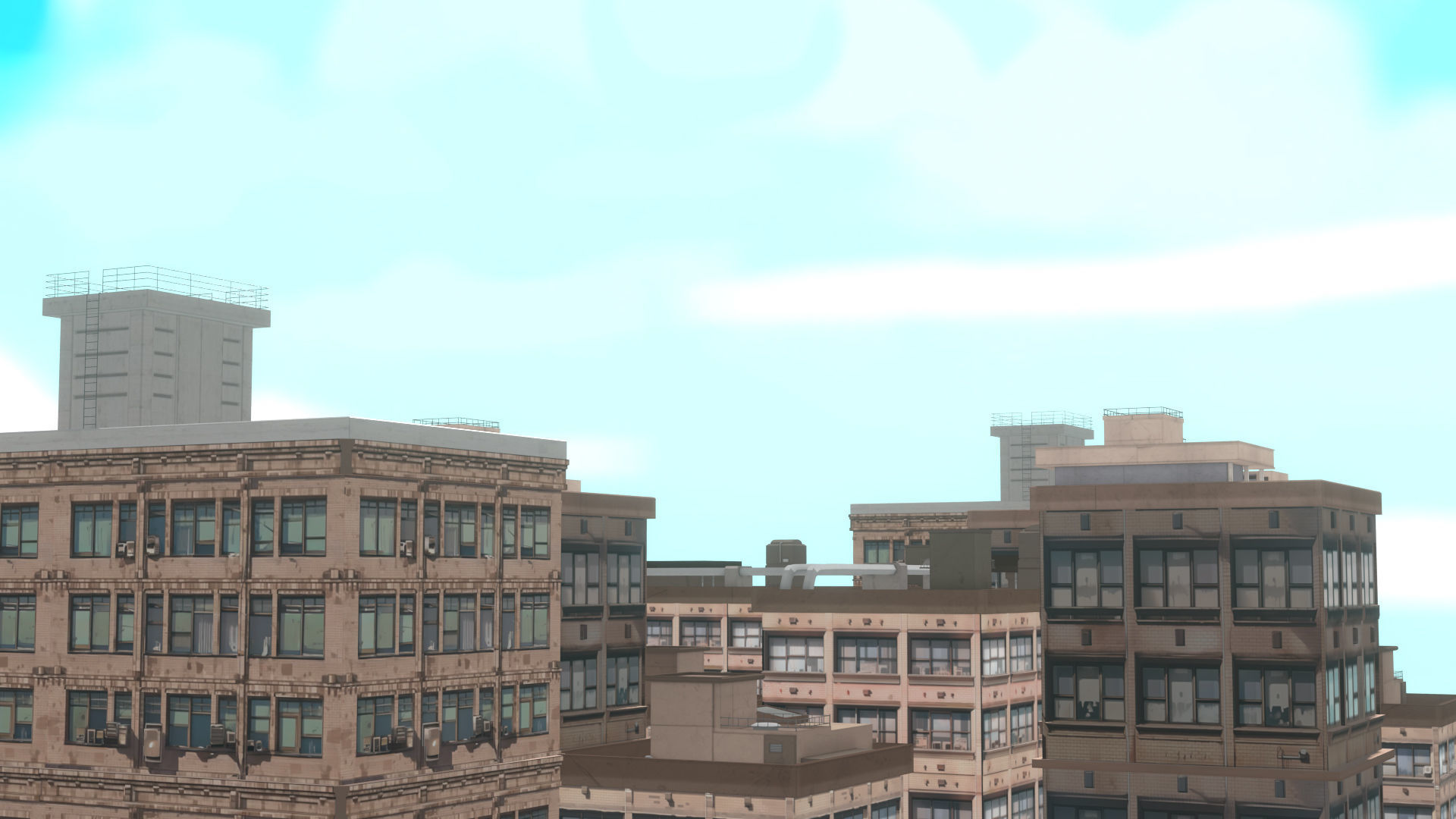 Anime Building Low-poly 3D model_15