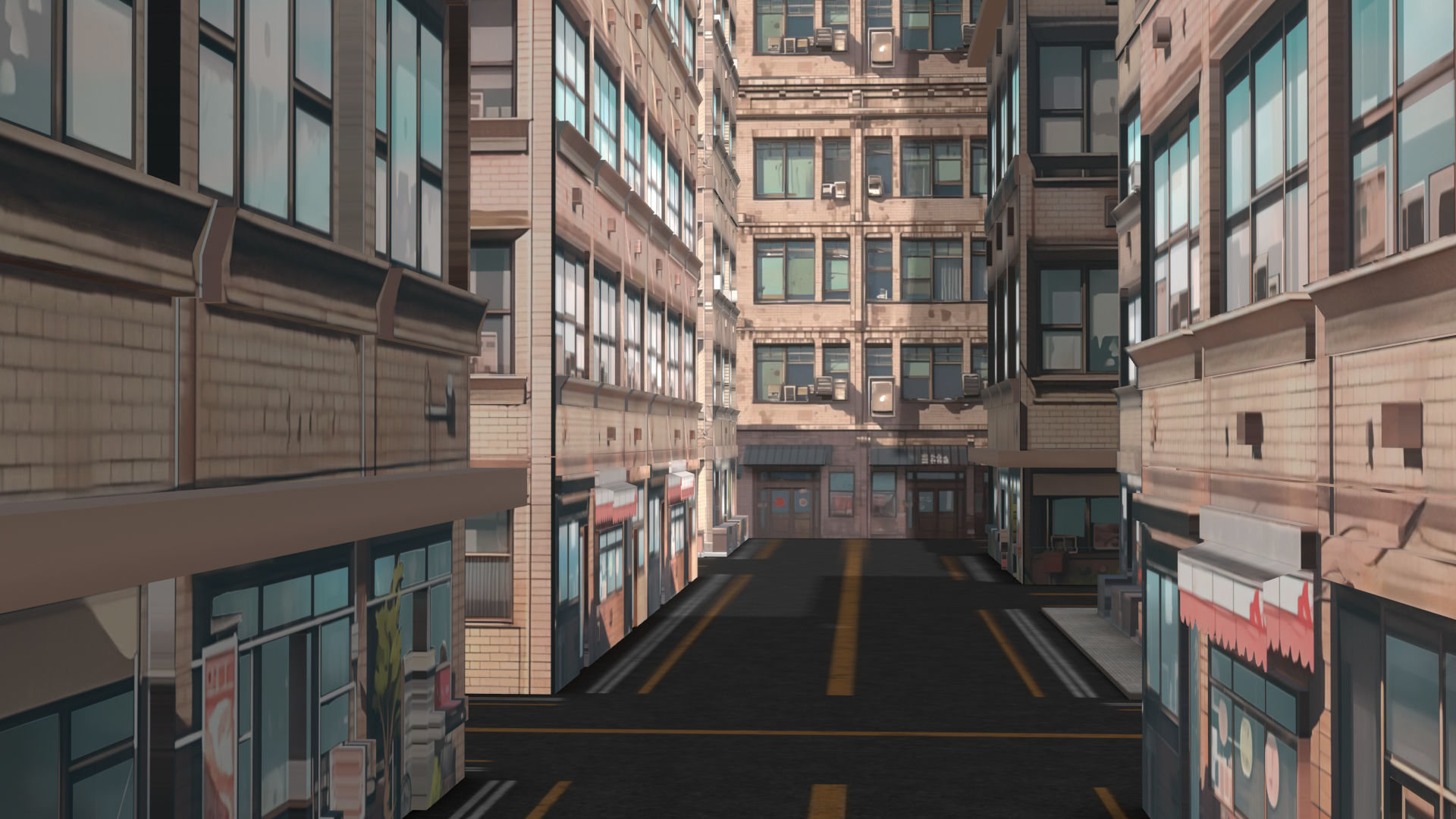 Anime Building Low-poly 3D model_9