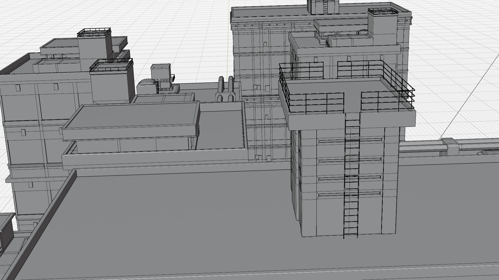 Anime Building Low-poly 3D model_4
