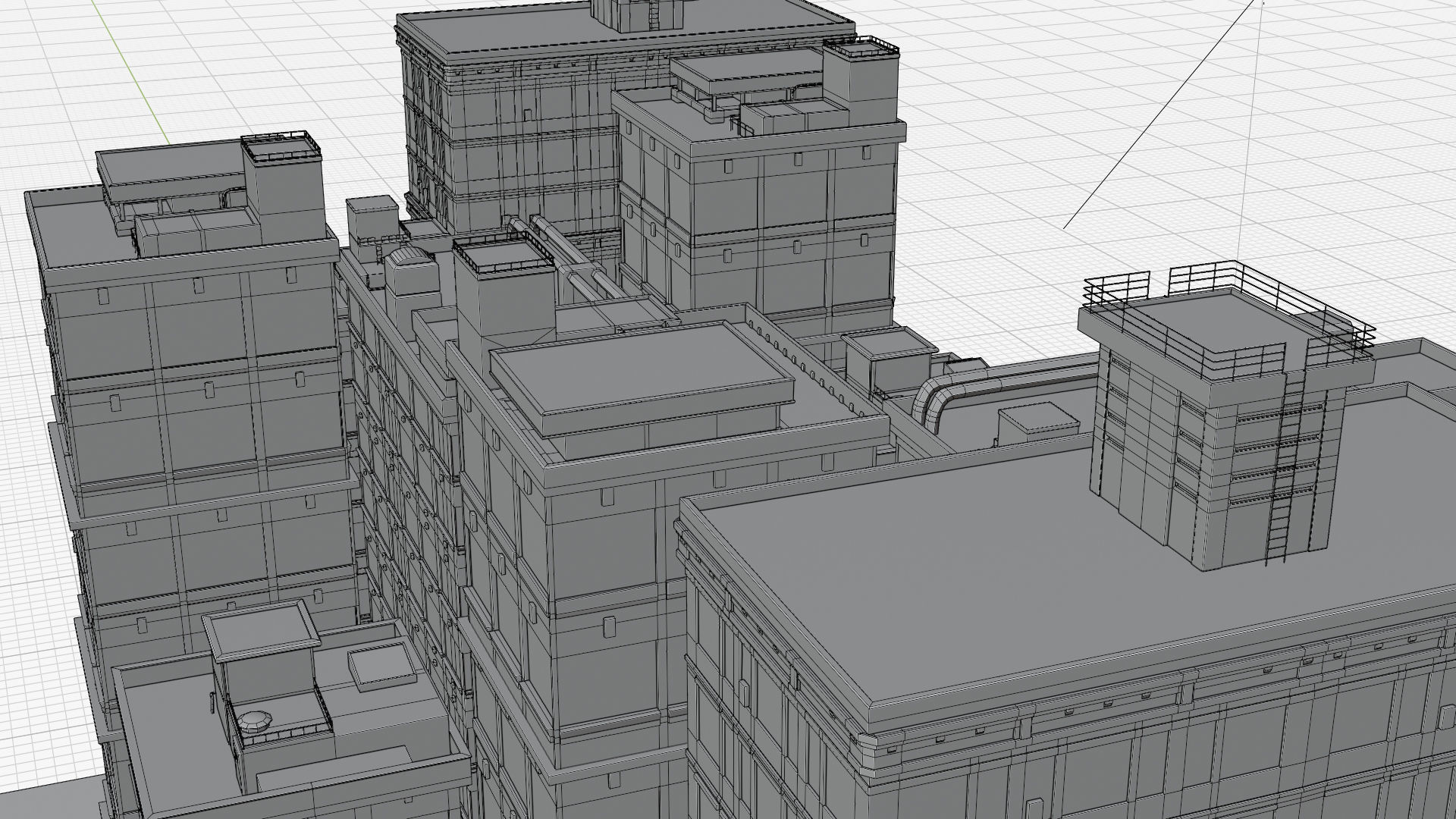Anime Building Low-poly 3D model_14