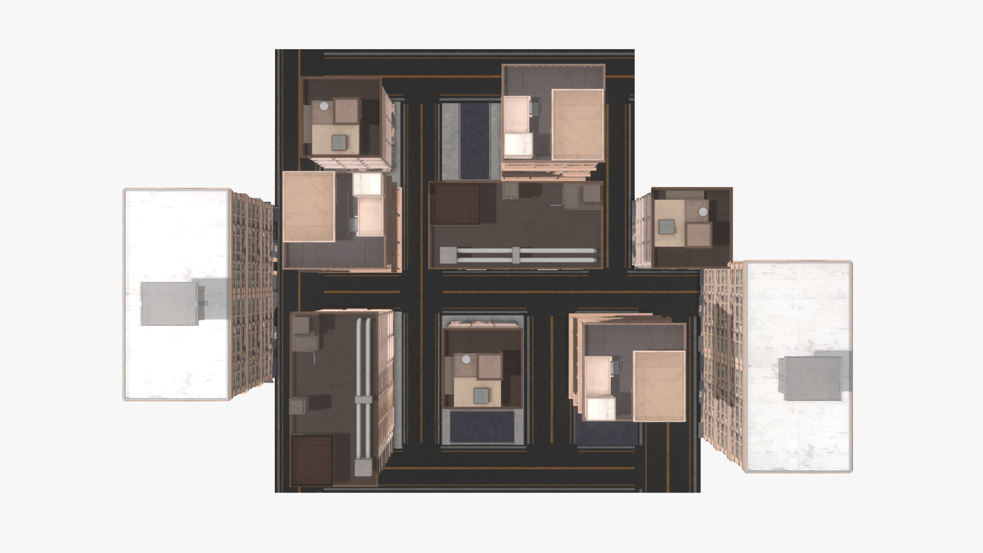 Anime Building Low-poly 3D model_11