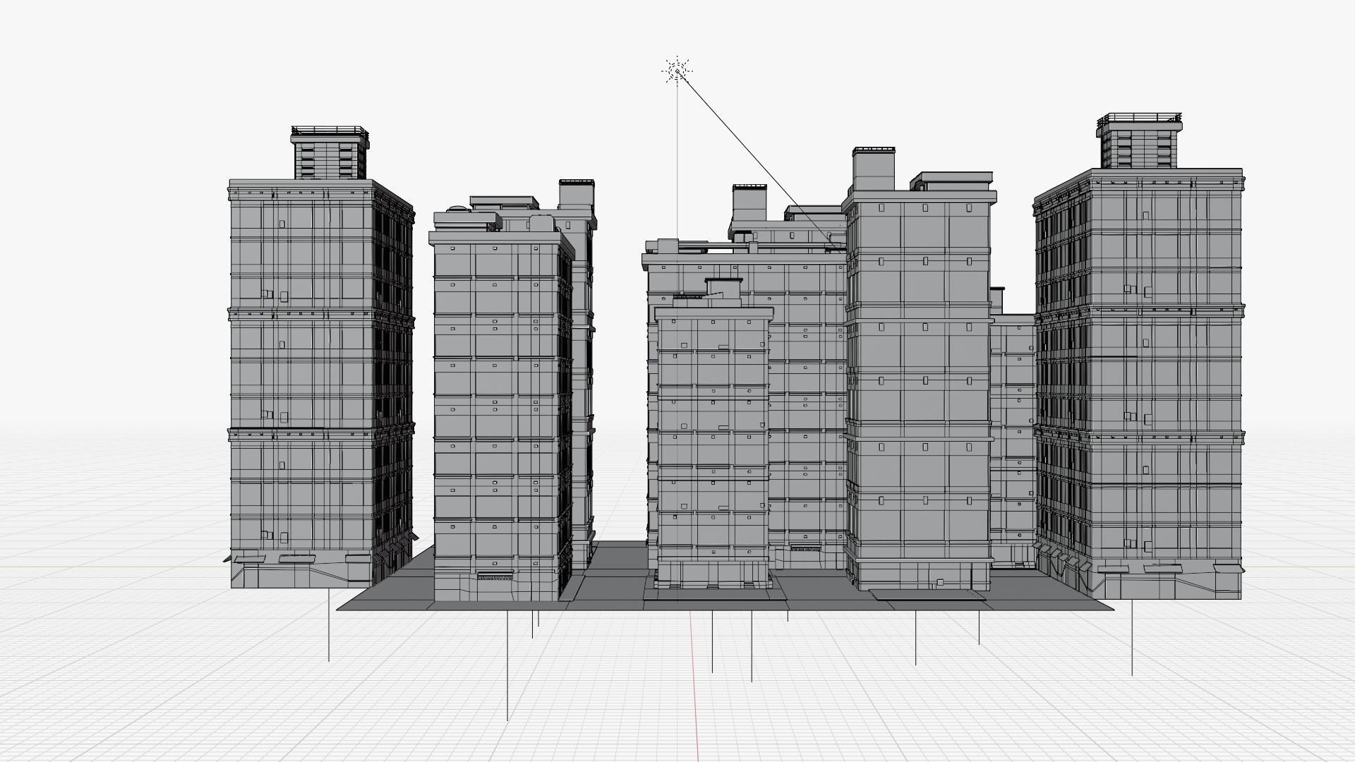 Anime Building Low-poly 3D model_8