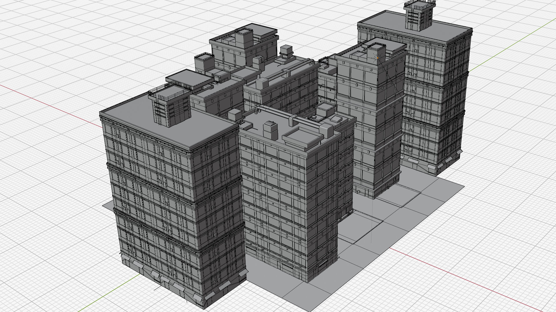 Anime Building Low-poly 3D model_6