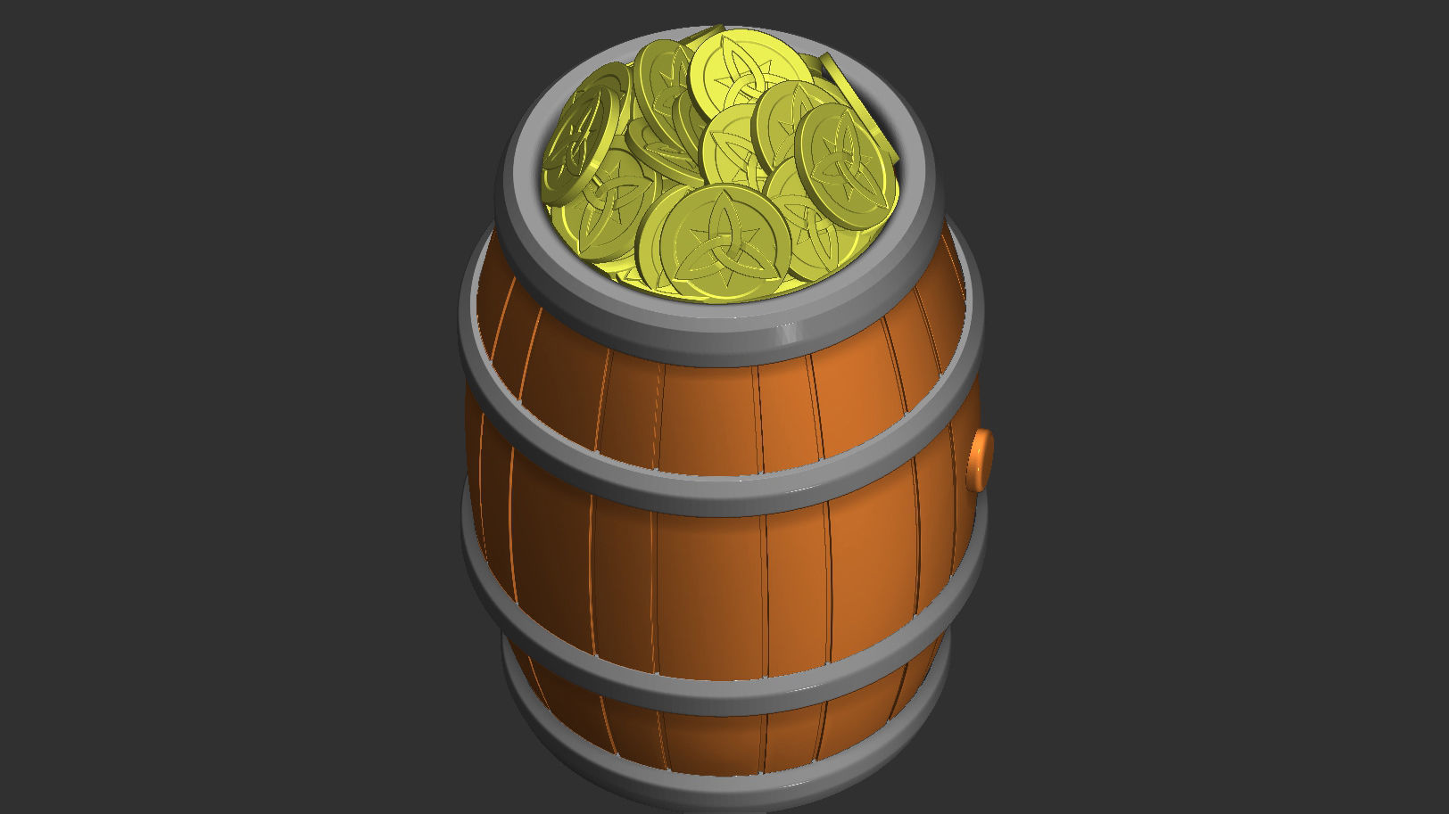 Genshin Impact Mora Coin Storage Container 3D print model_2