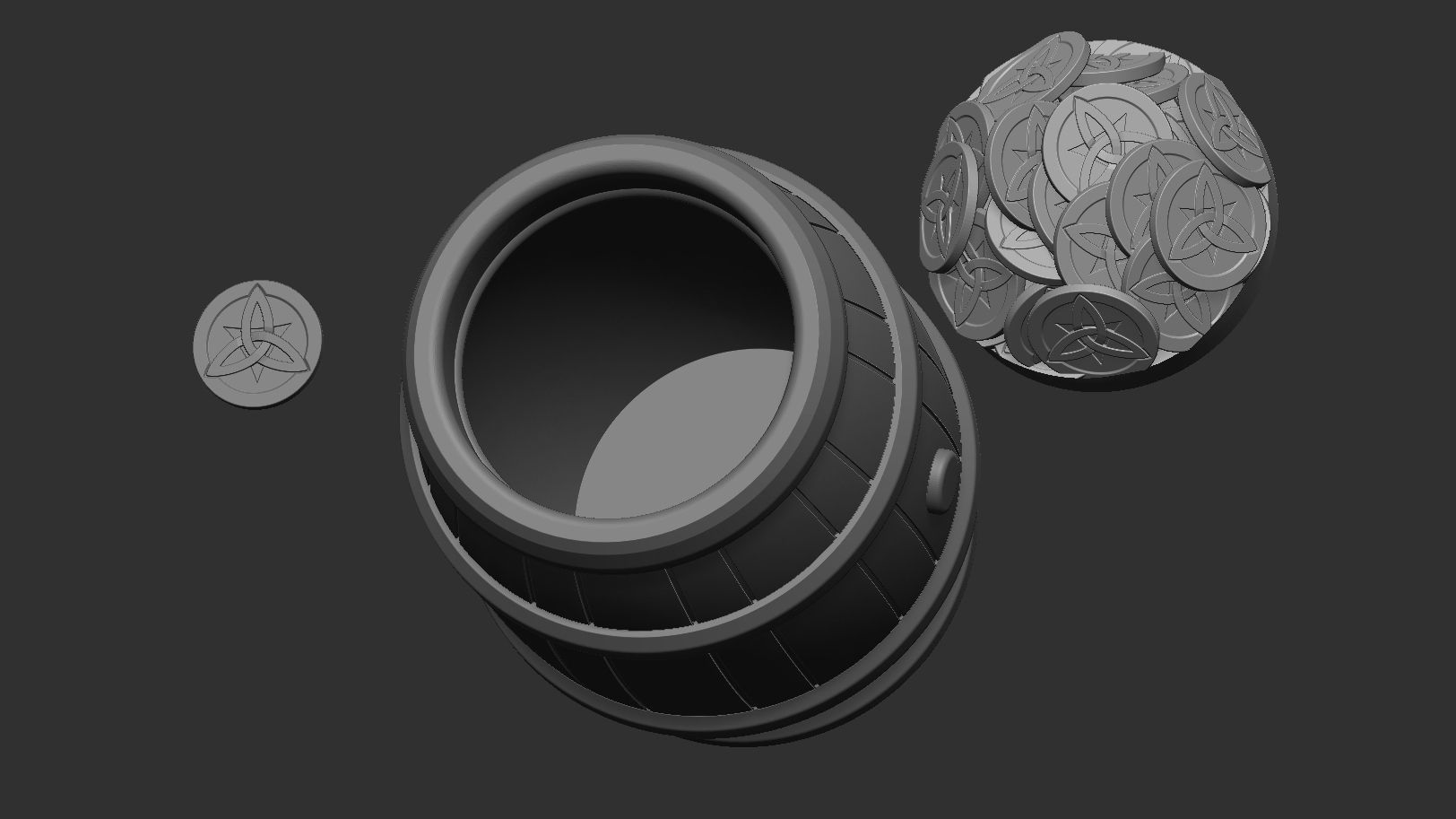 Genshin Impact Mora Coin Storage Container 3D print model_7