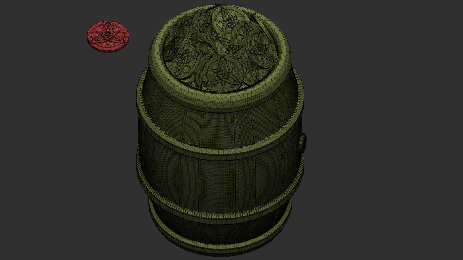 Genshin Impact Mora Coin Storage Container 3D print model_4