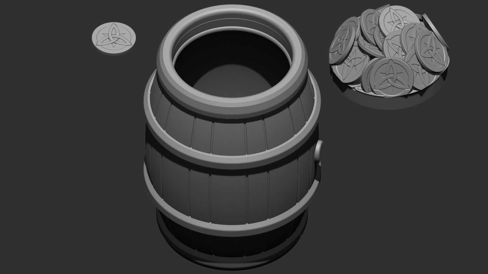 Genshin Impact Mora Coin Storage Container 3D print model_5