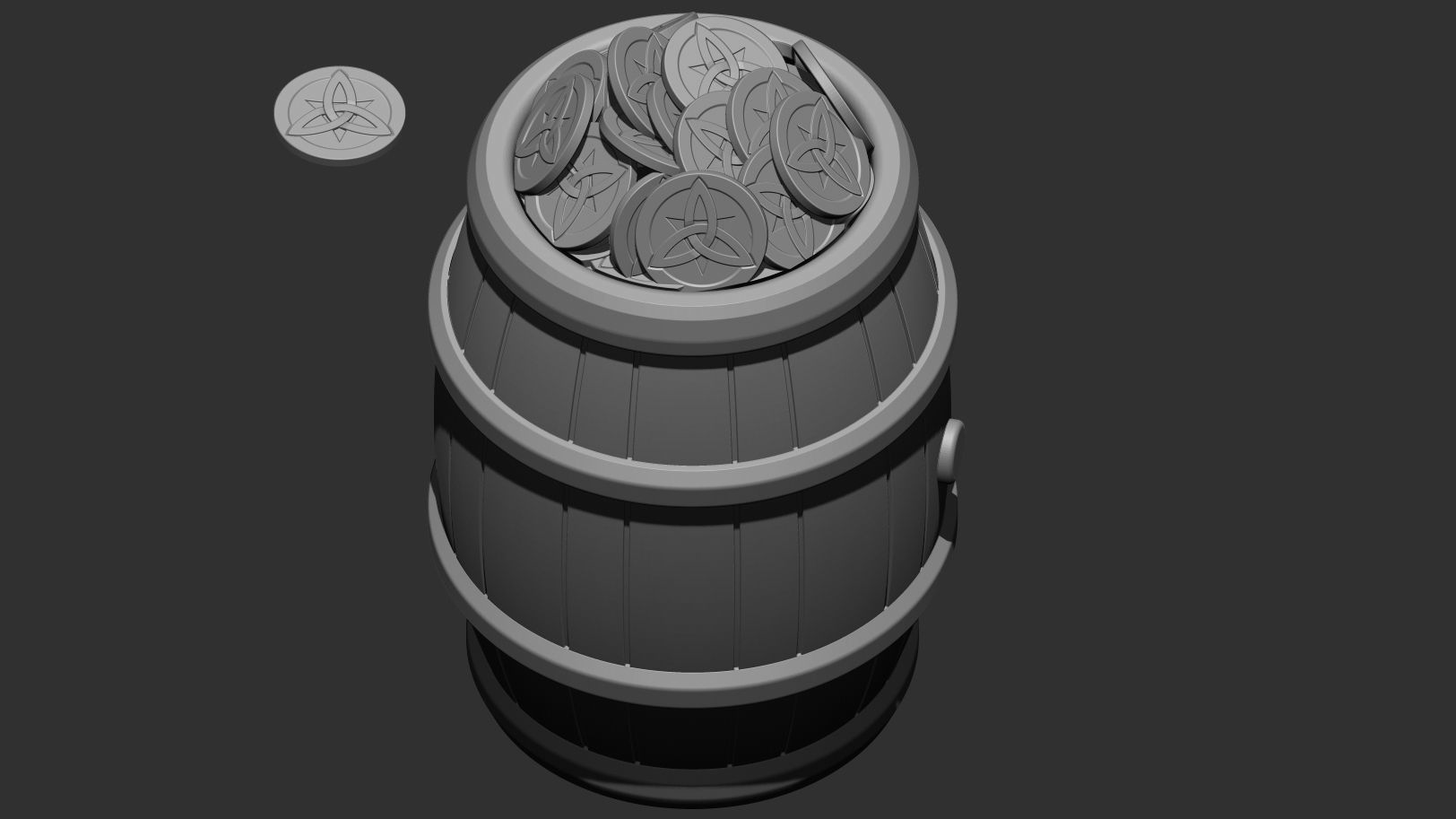 Genshin Impact Mora Coin Storage Container 3D print model_6