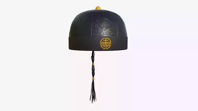 Chinese Traditional Hat A02 Black Yellow - Character Design Low-poly 3D model Chinese Traditional Hat A02 Black Yellow - Character Design Low-poly 3D model