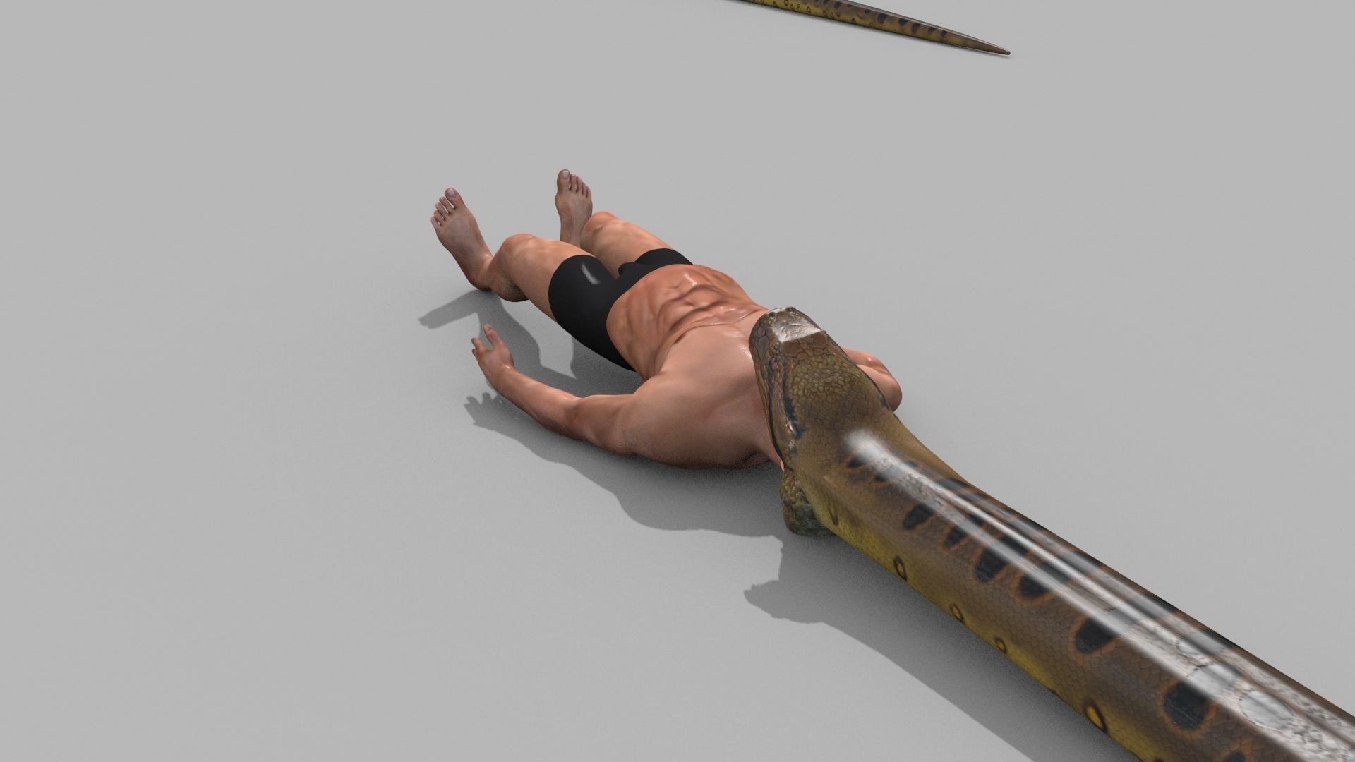 Monstre Anacond 8K - 3d animated model 3D model_12