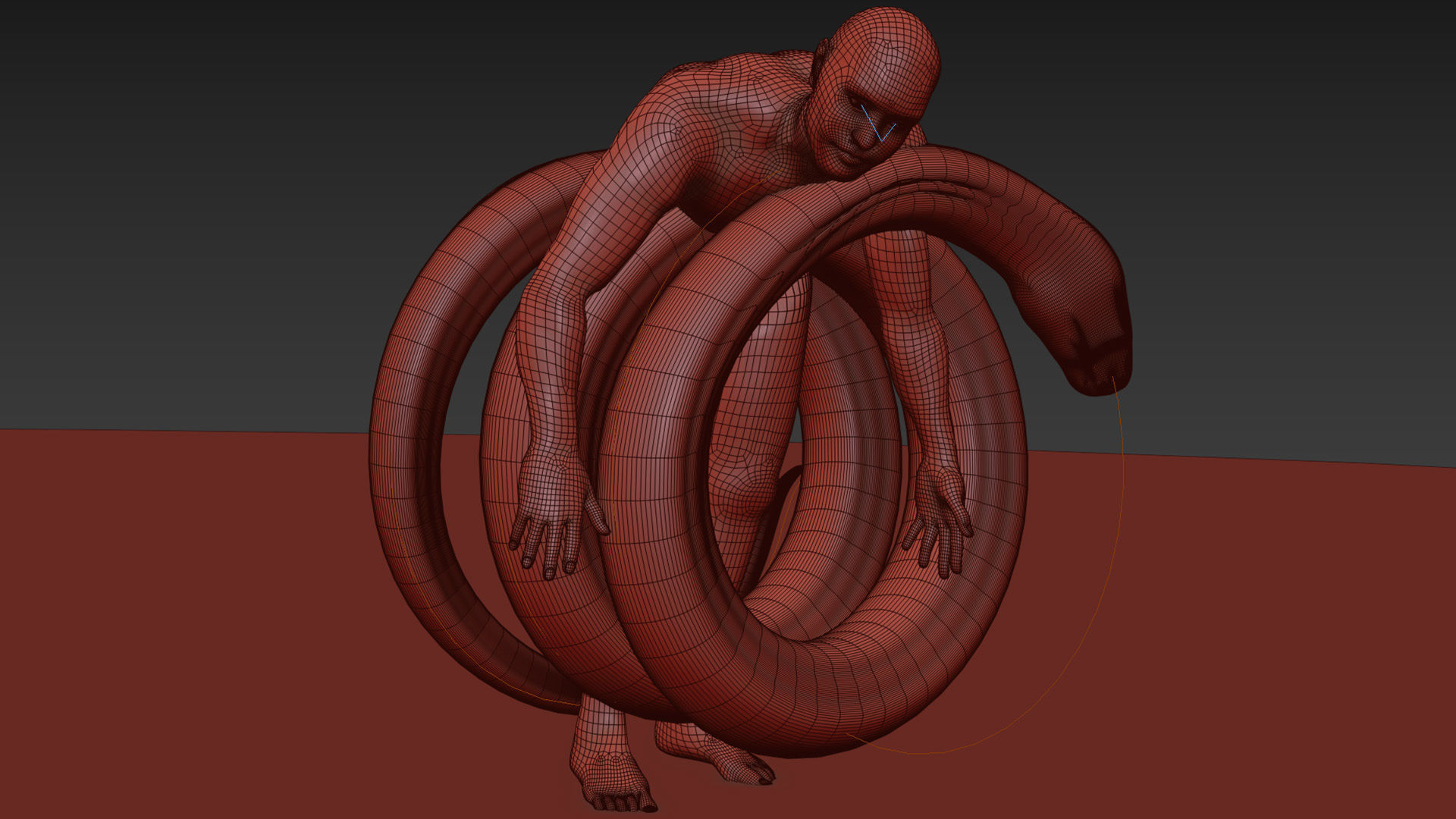 Monstre Anacond 8K - 3d animated model 3D model_16