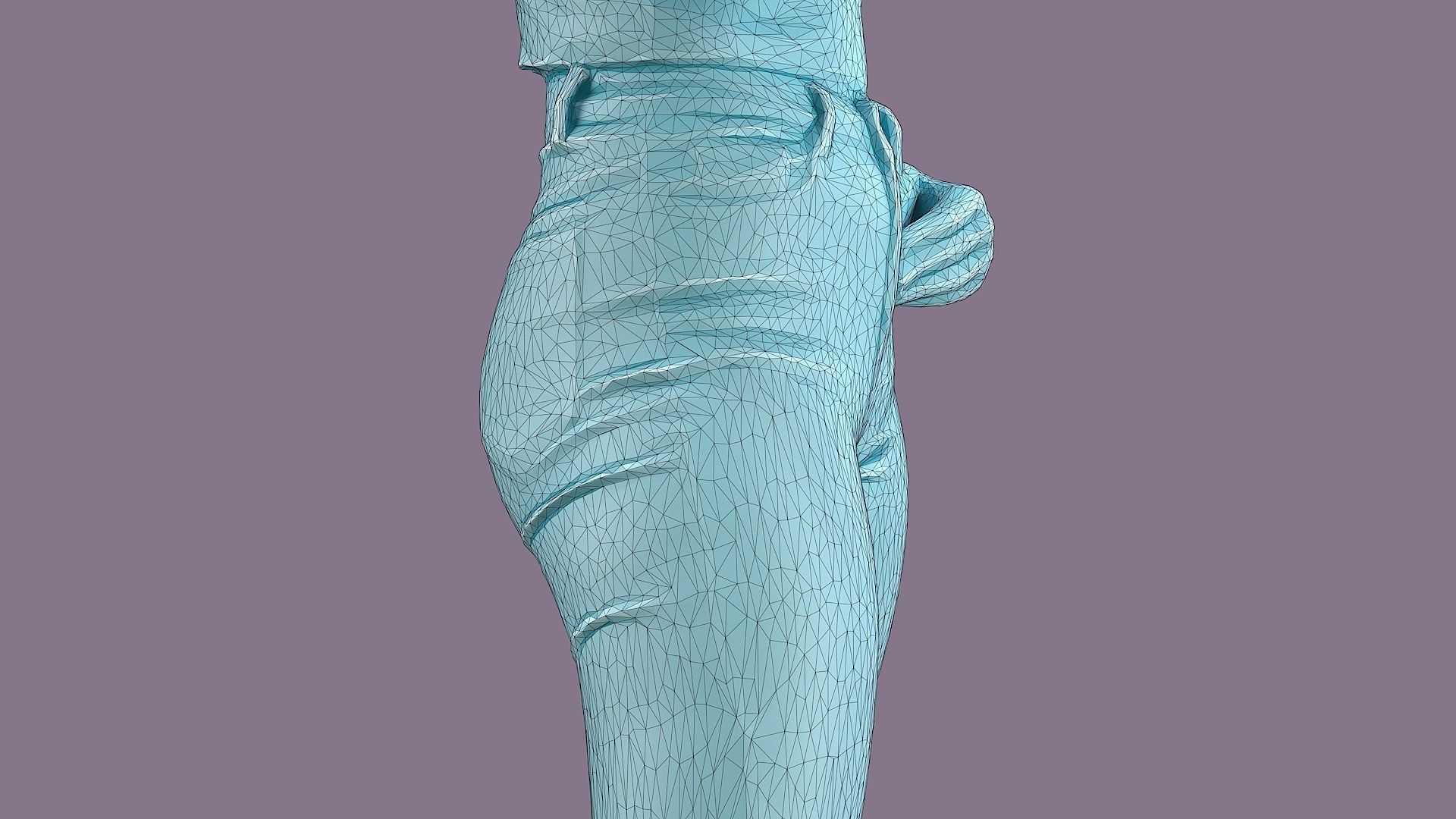 Voice Messaging Girl in Casual Outfit 3D model_12