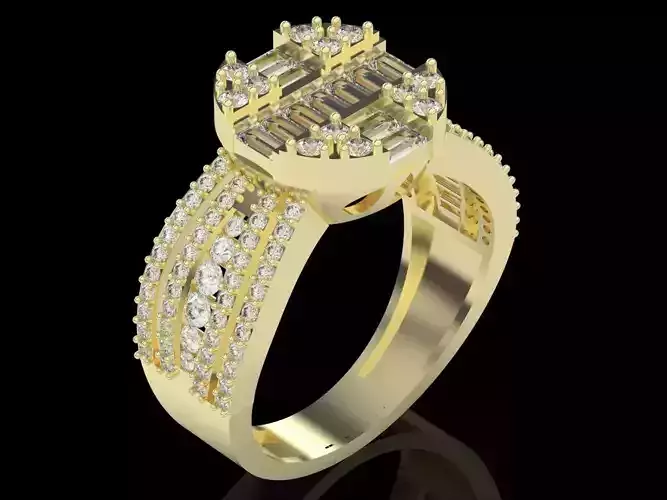 fashion ring engagement ring silver gold