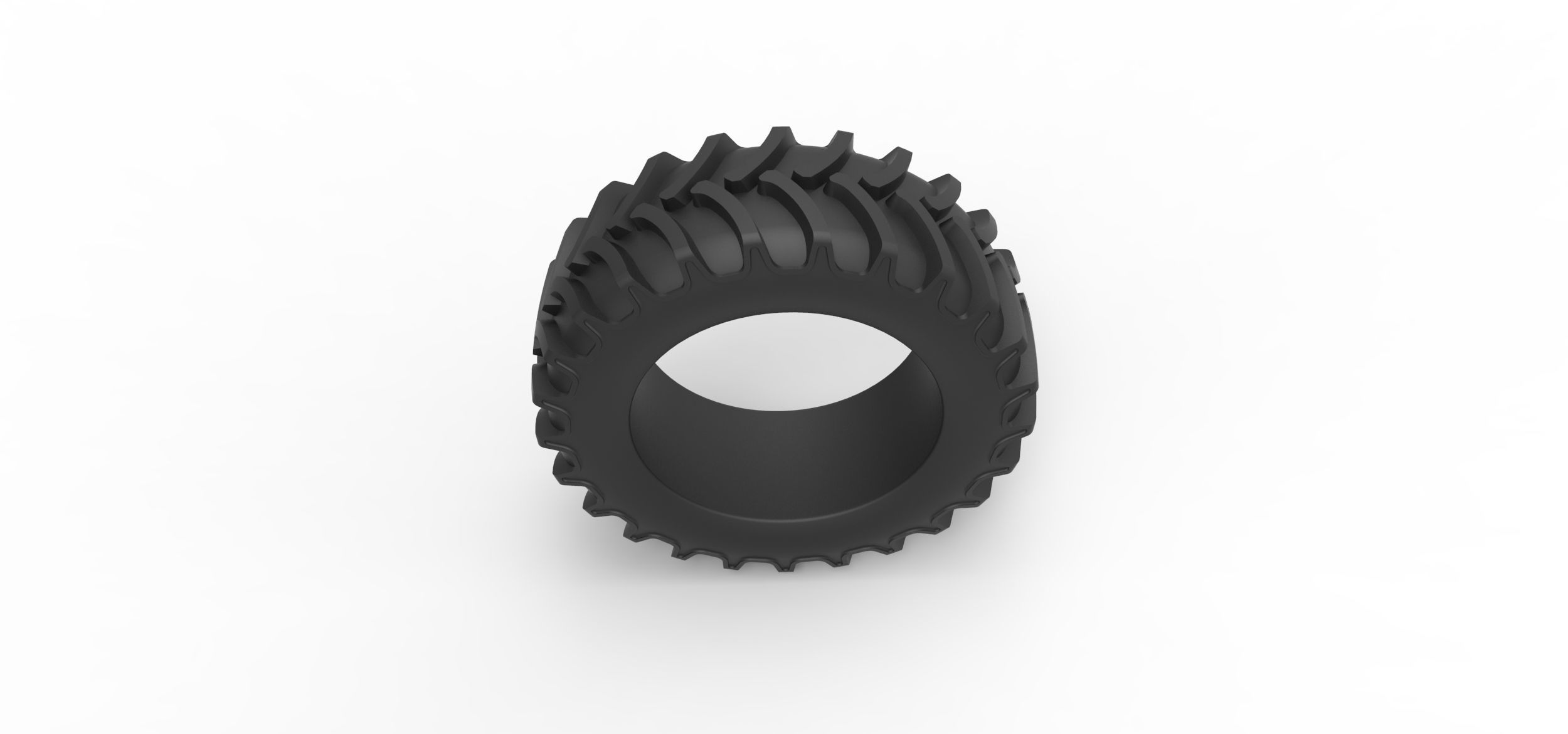 Tractor tire 15 Scale 1 to 25 3D print model_5