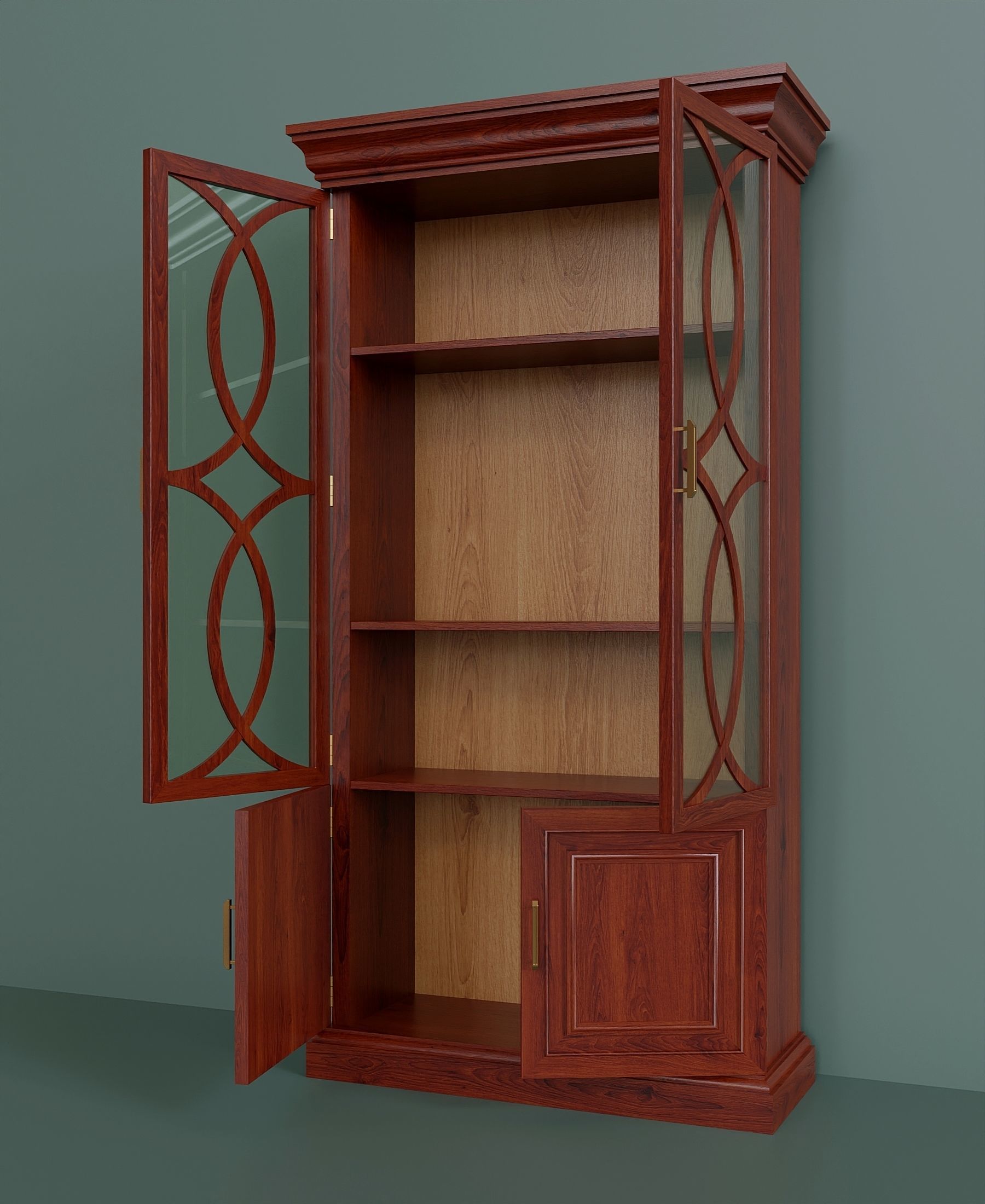 Showcase for dishes 1 Low-poly 3D model_1