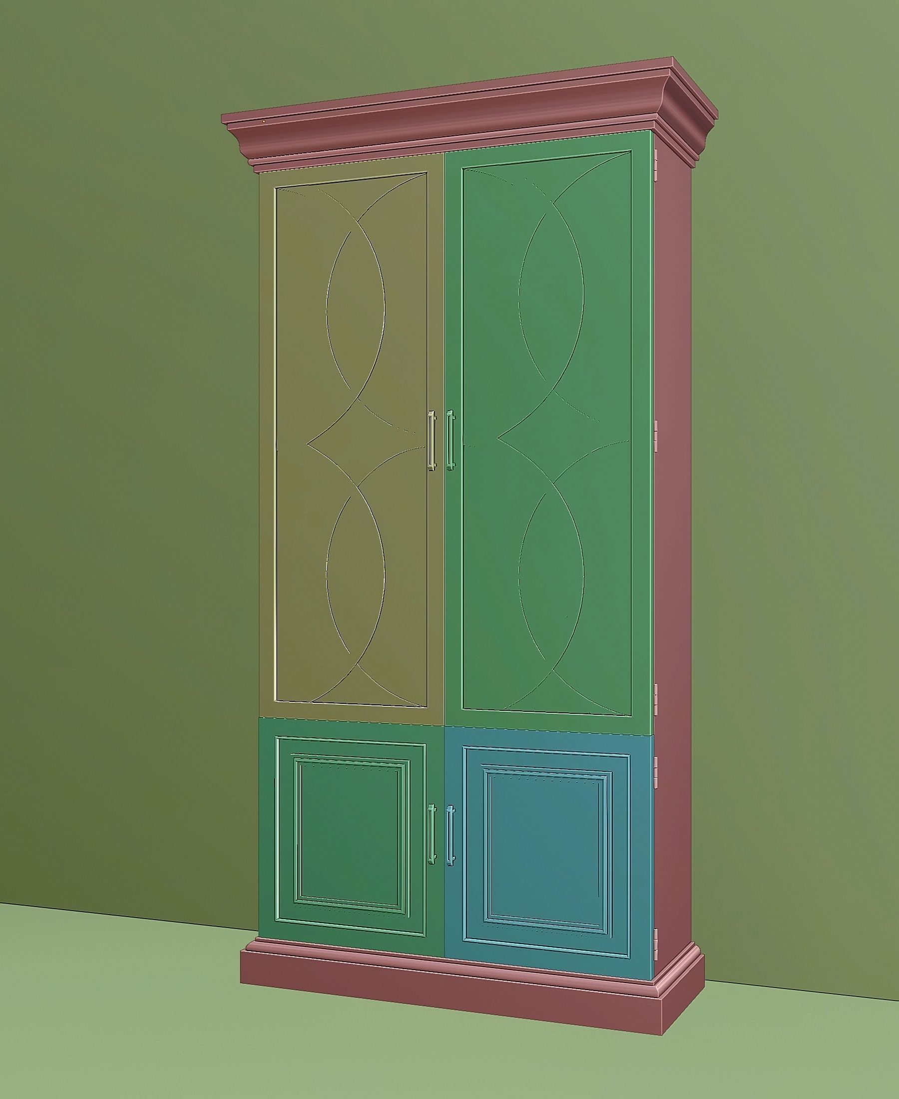 Showcase for dishes 1 Low-poly 3D model_4