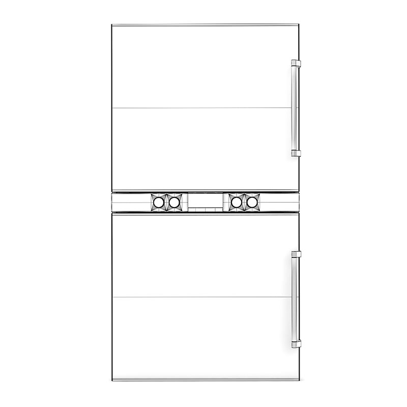 Built in Double Oven 3D model_1