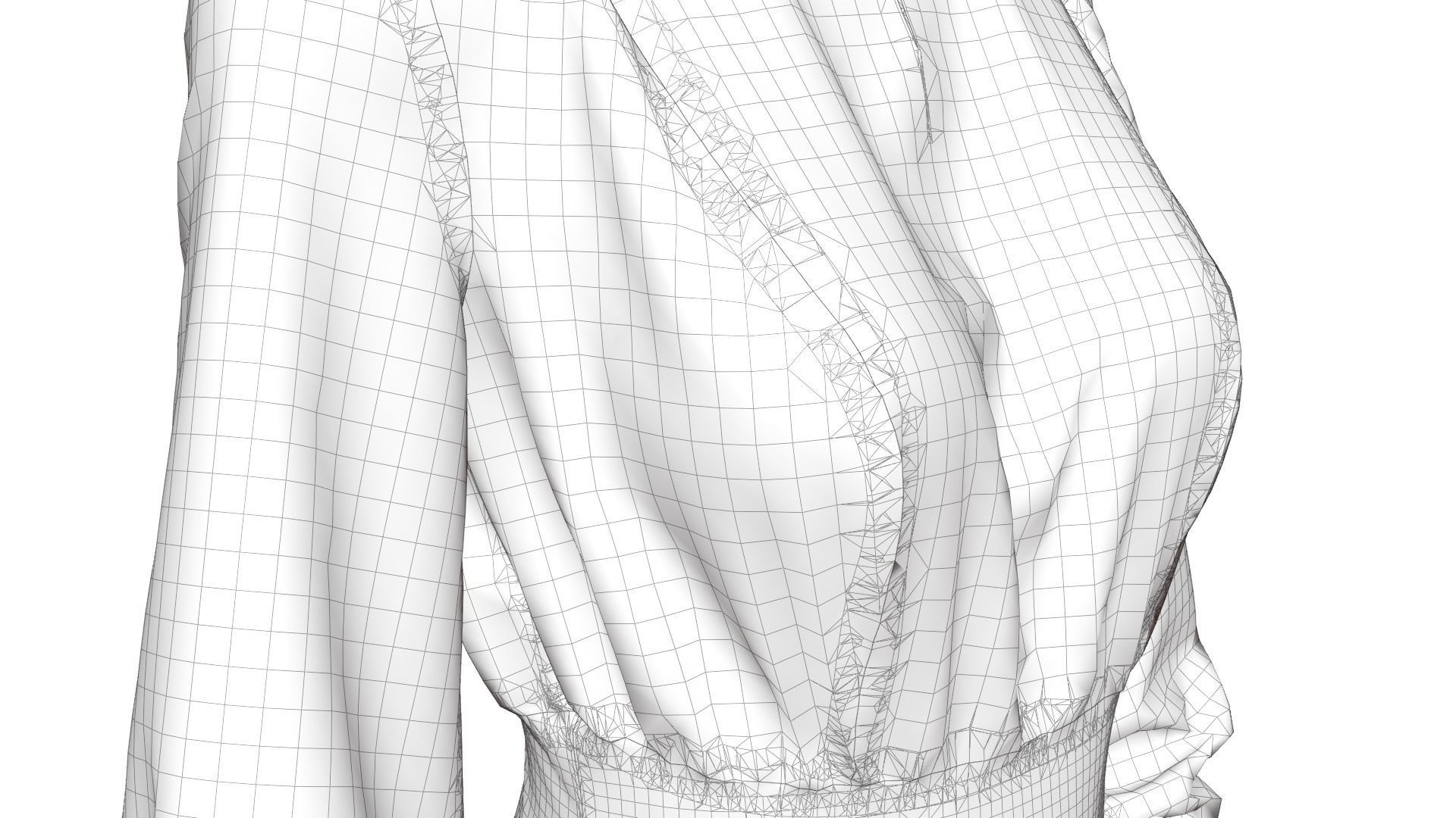 Smart Casual Dress 3D model_26