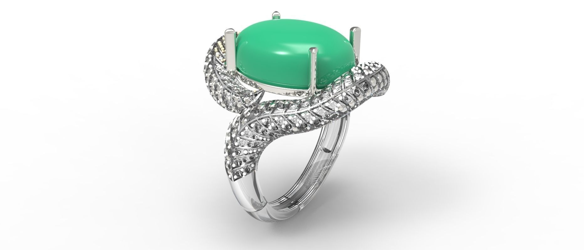 SNAKE ring 3D print model_2