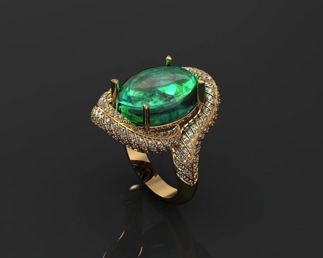 SNAKE ring 3D print model_3