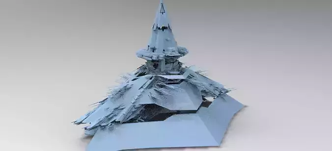 Amon Ra Sci fi Pyramid 1 3D model