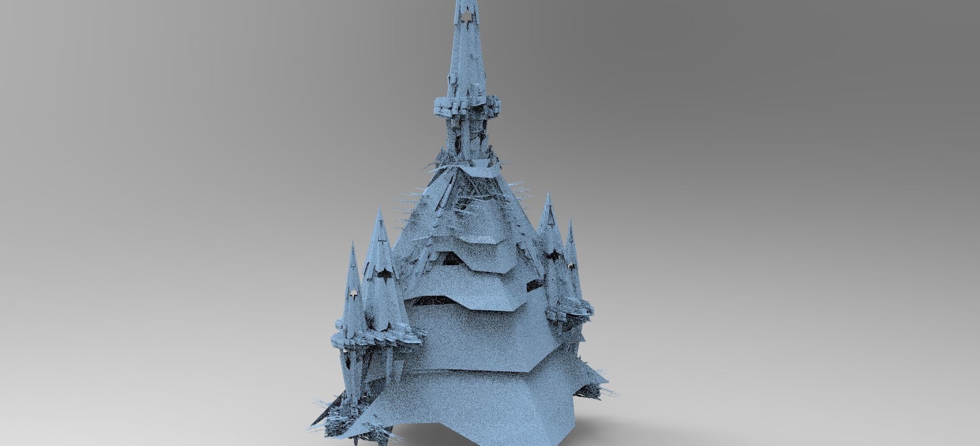 Amon Ra Sci fi Pyramid 5 3D model_1