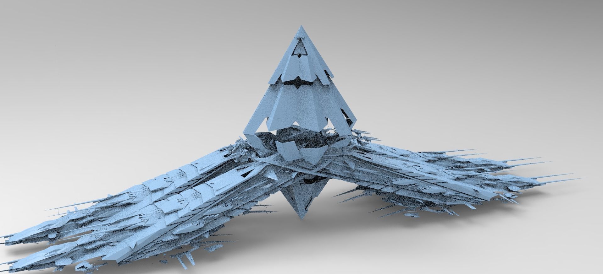 Amon Ra Sci fi Pyramid 7 3D model_1