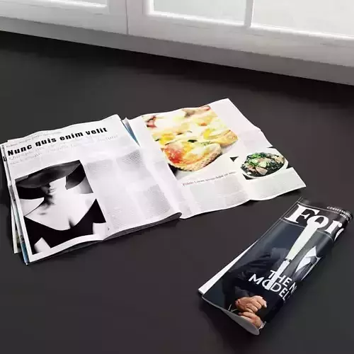 Newspaper magazine cover mockup