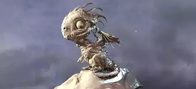 Baby Dragon Sculpture 2