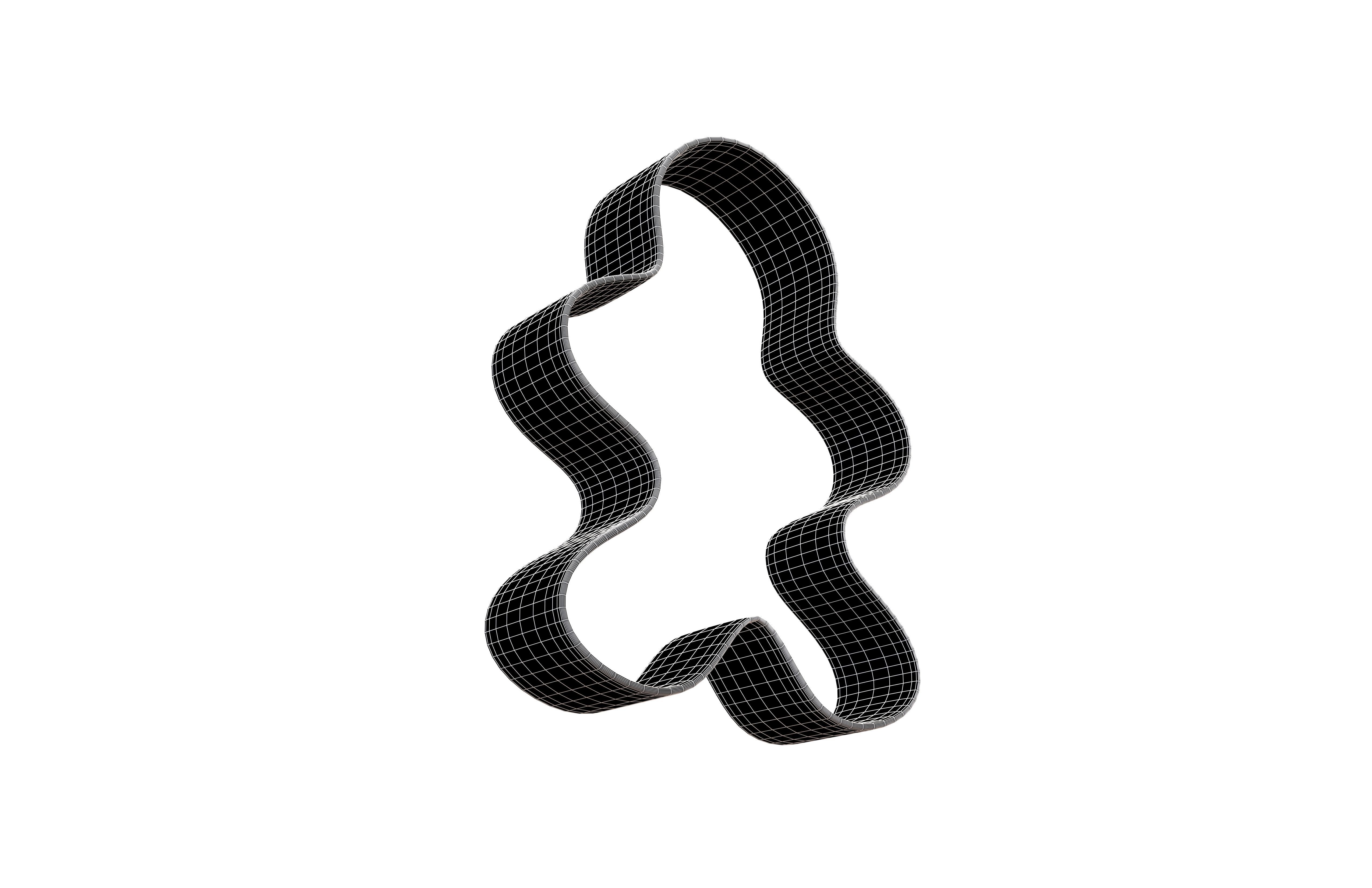 Gingerbread Man Cookie Cutter v1 002 Low-poly 3D model_6