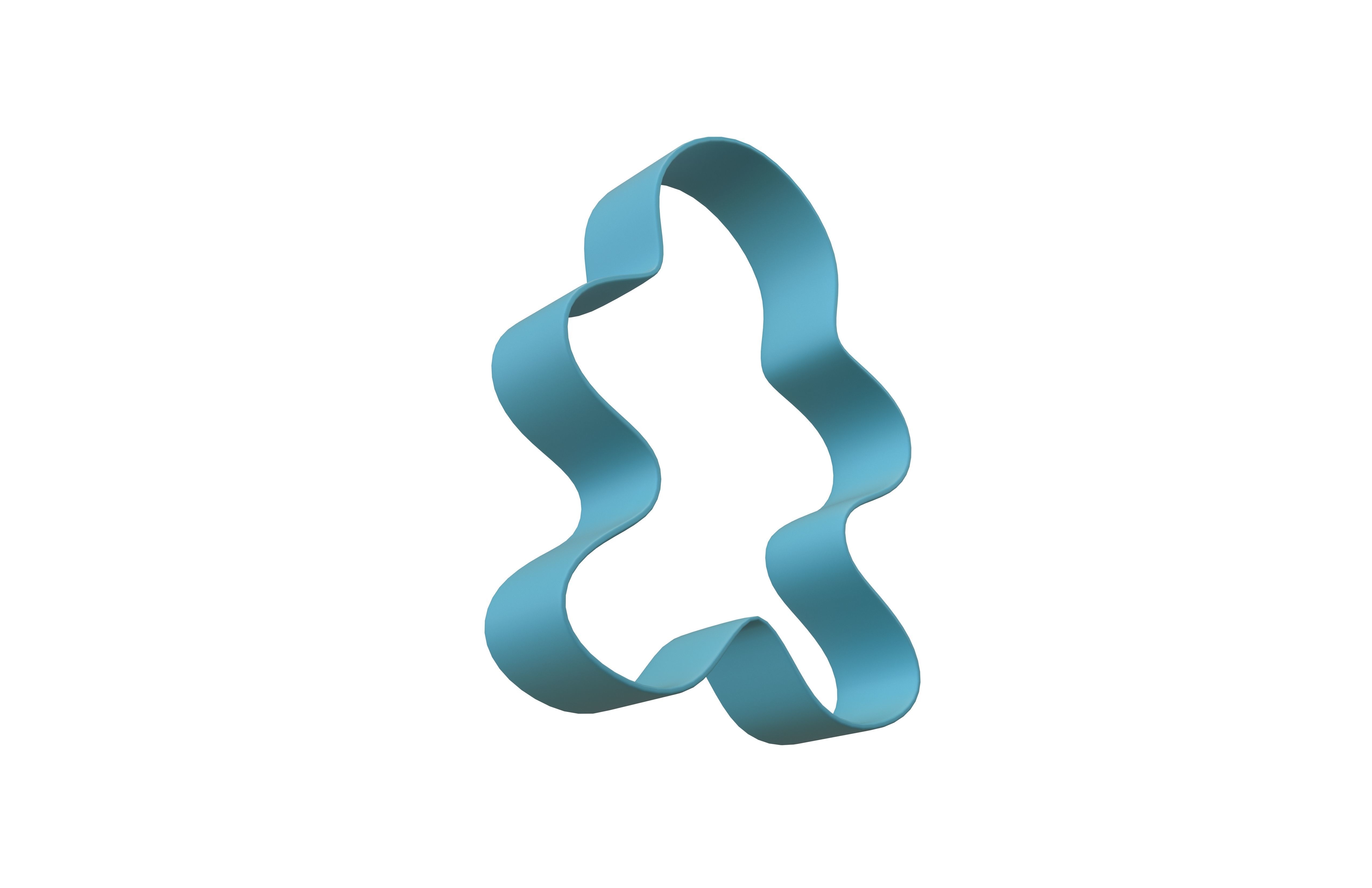 Gingerbread Man Cookie Cutter v1 002 Low-poly 3D model_3