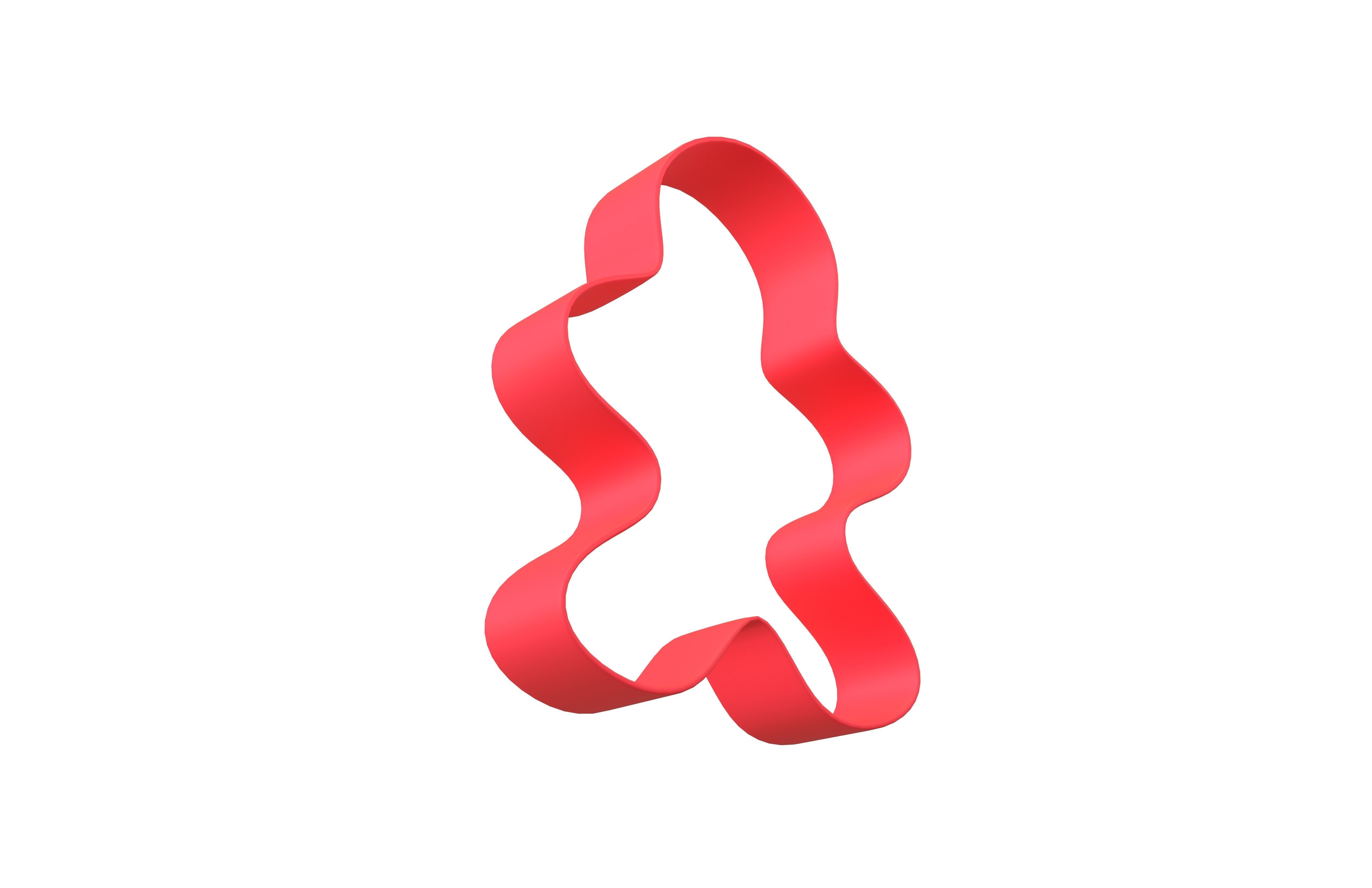 Gingerbread Man Cookie Cutter v1 004 Low-poly 3D model_2