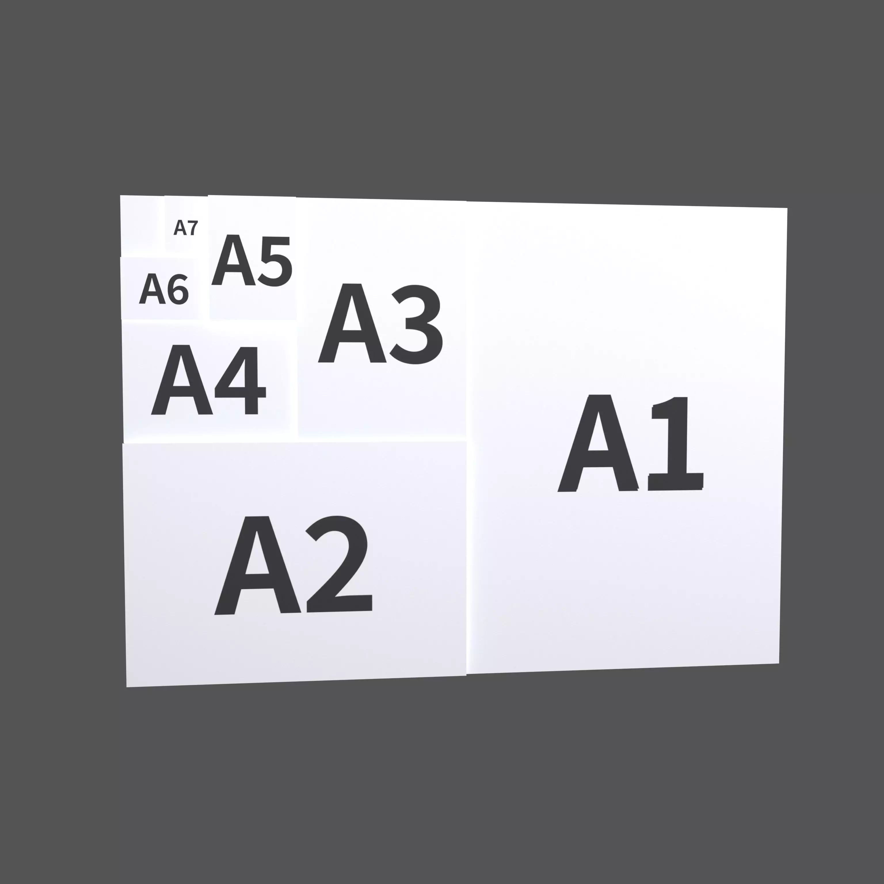 A Series Paper Size v1 001 Low-poly 3D model_0