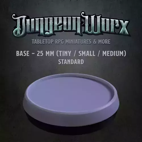 Standard 25 mm Tabletop RPG Miniature Base 3D print model