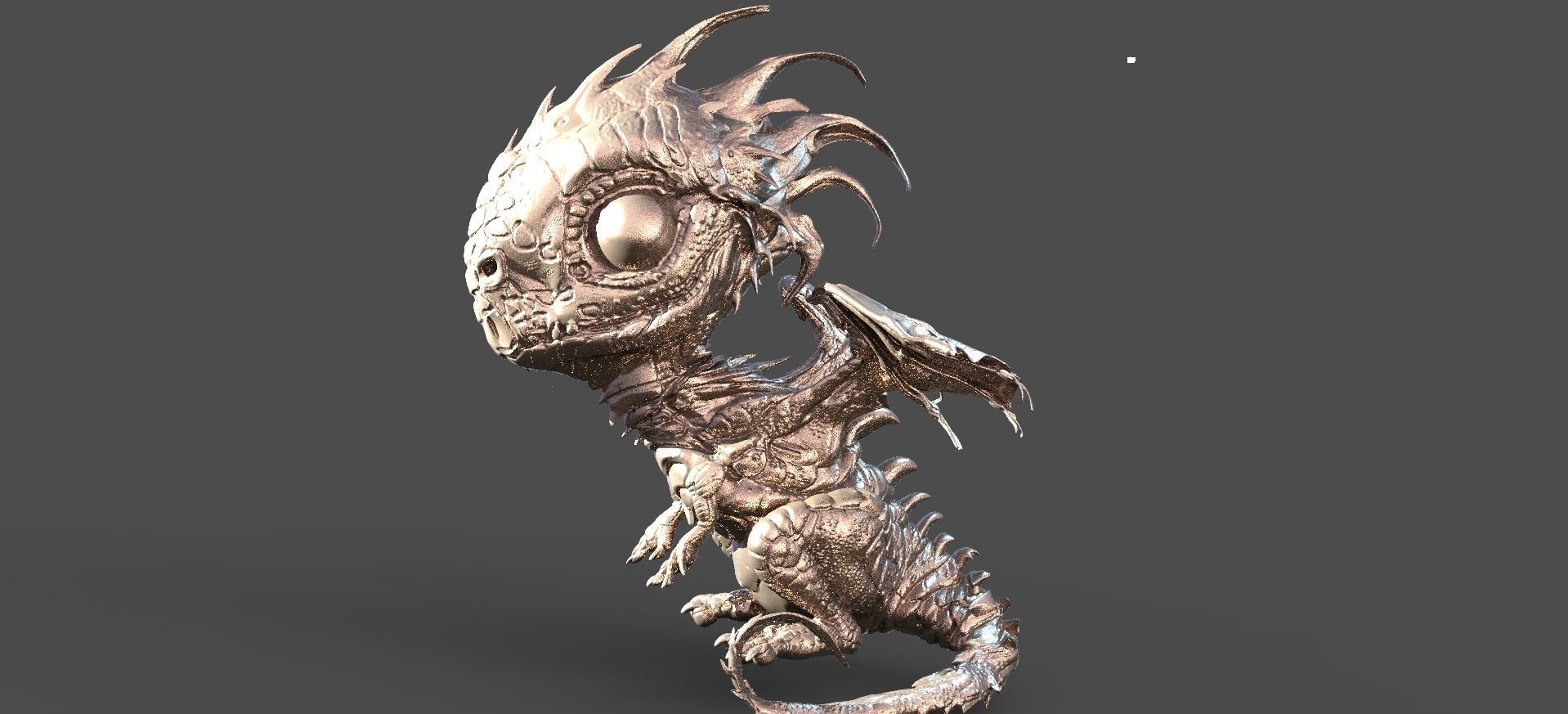 Baby Dragon Sculpture 2 models  3D model_1