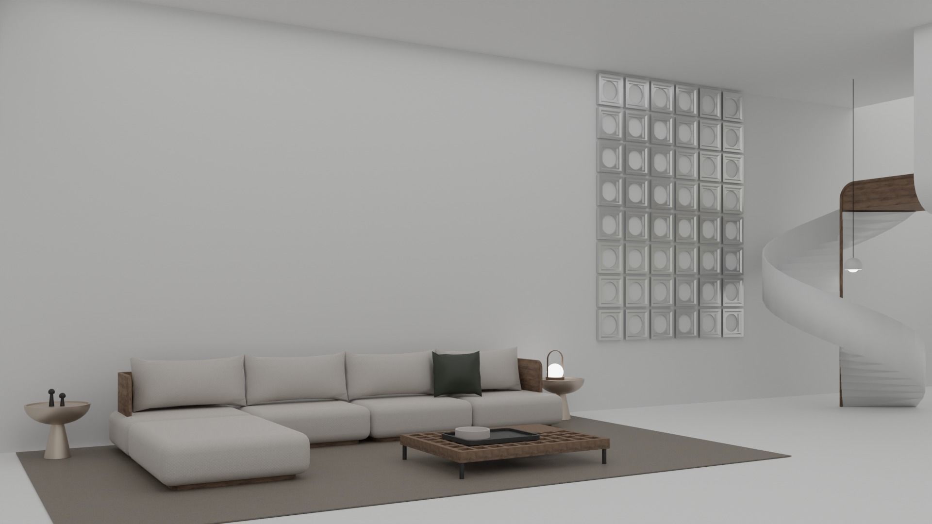 VR Morden Bright Space 3D model_5