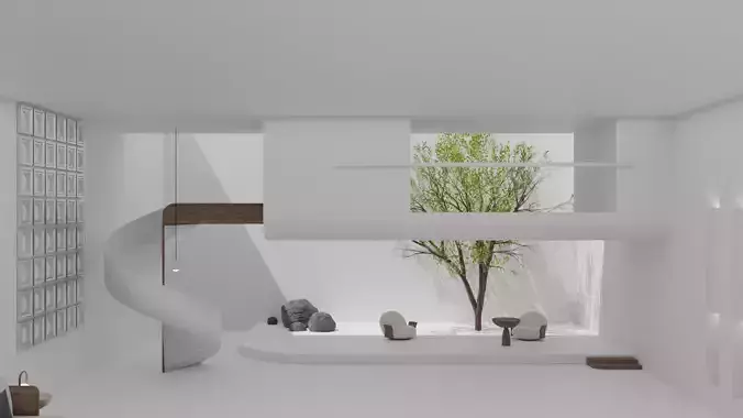 VR Morden Bright Space 3D model