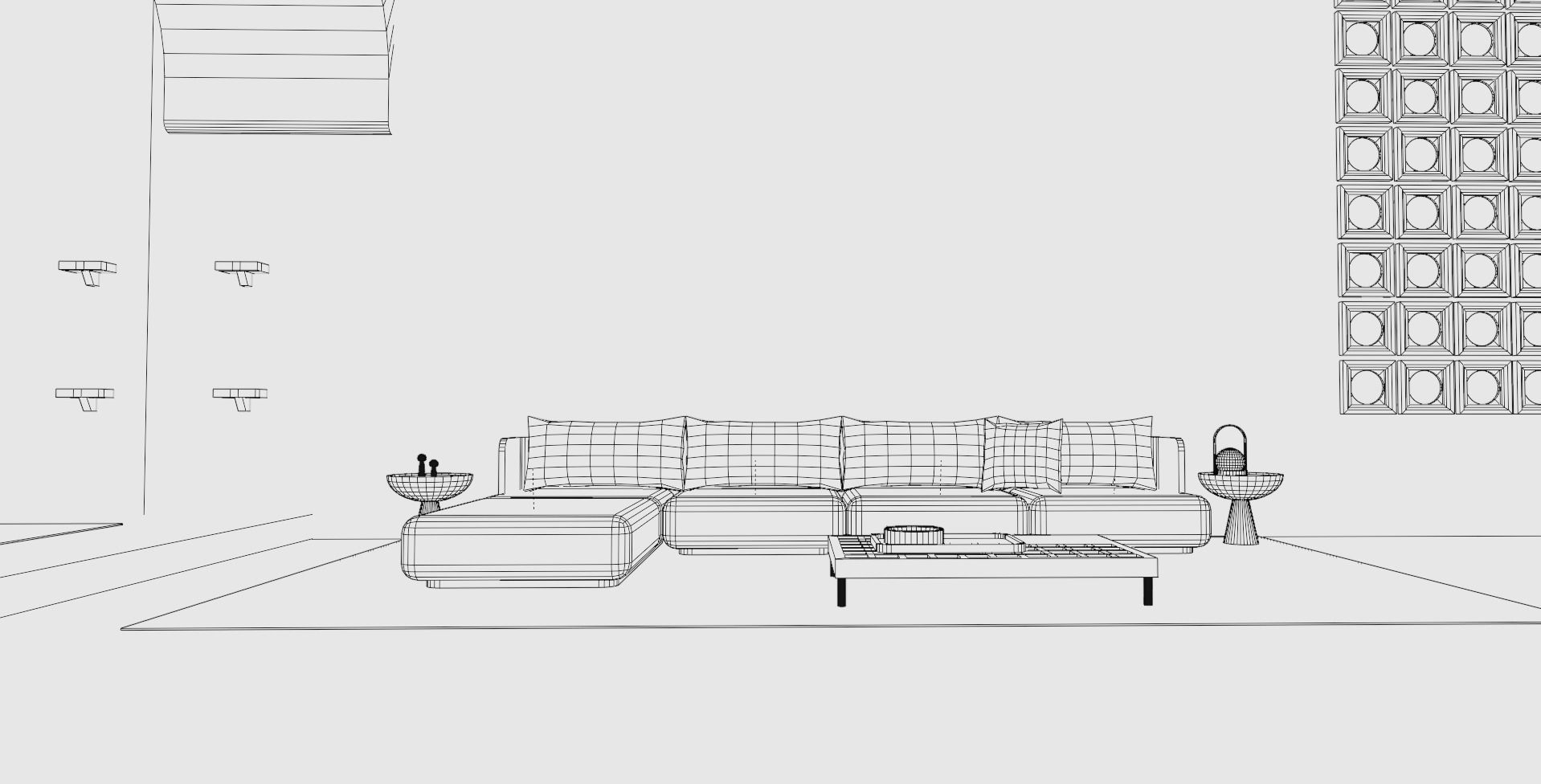 VR Morden Bright Space 3D model_8