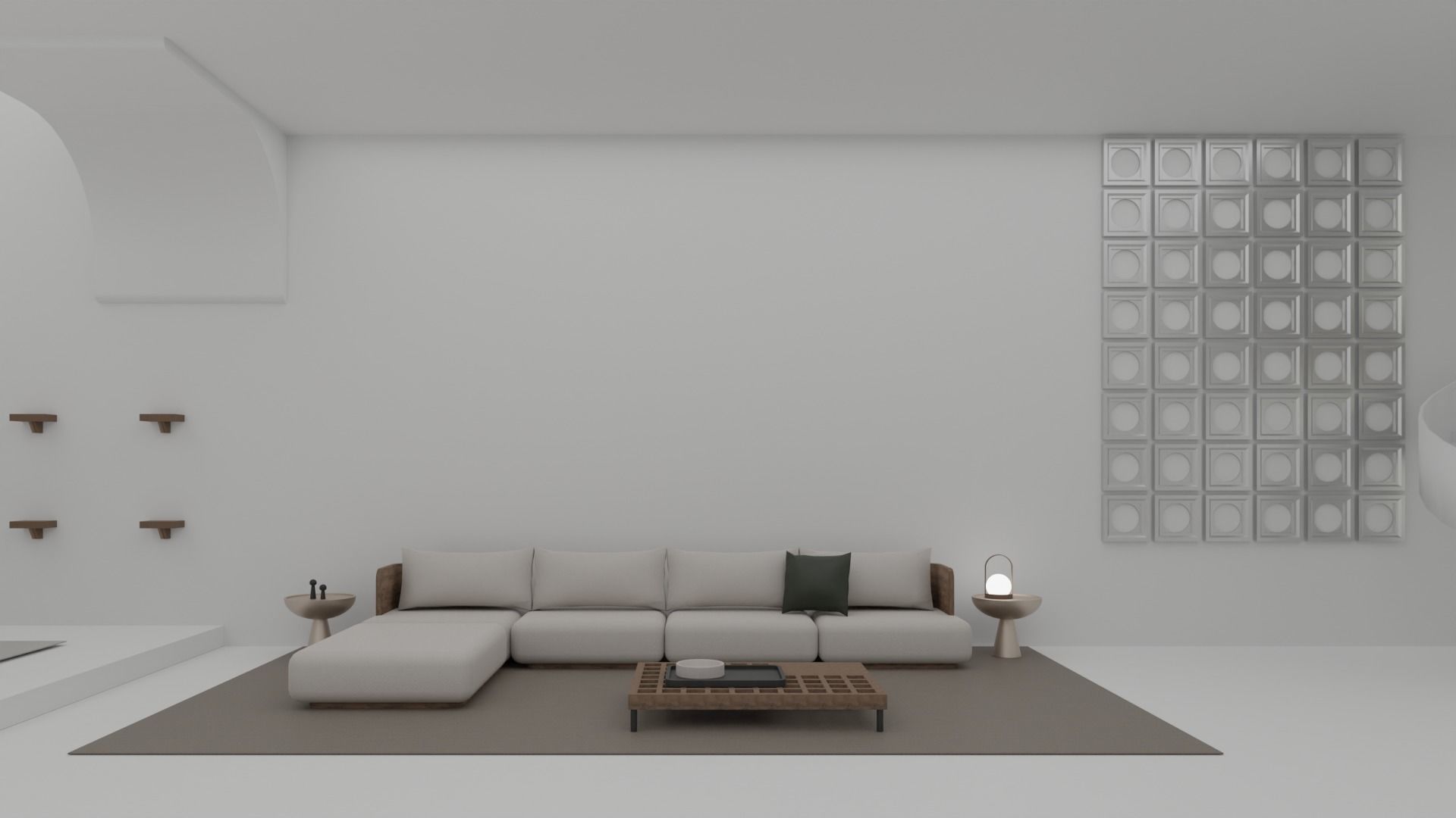 VR Morden Bright Space 3D model_2