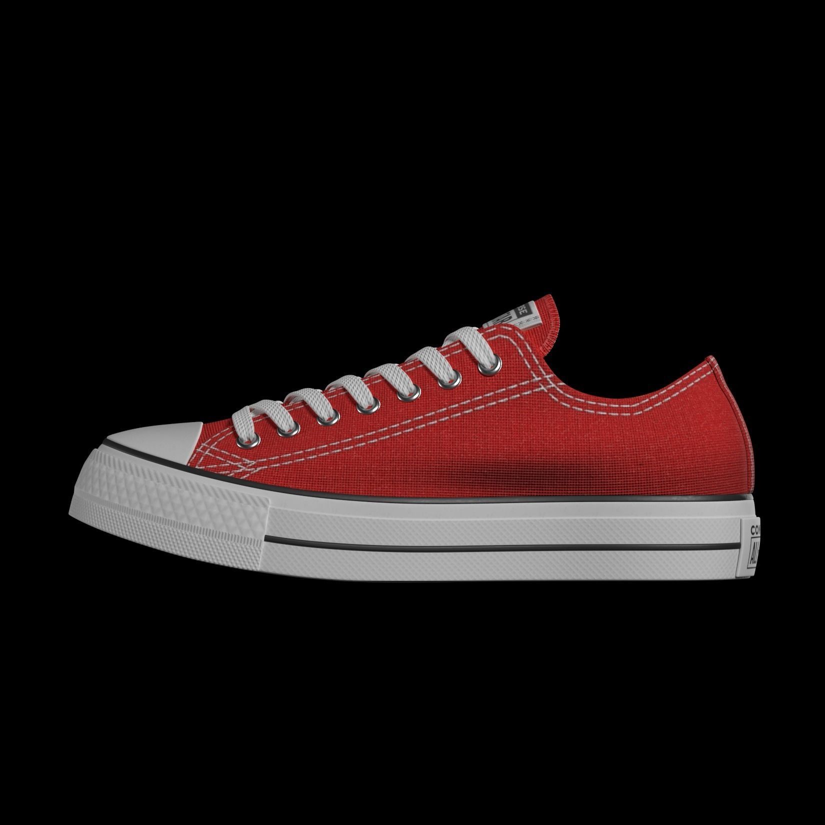 Converse Shoes - All Star Classic - Red - High Quality 3D Model 3D model_5