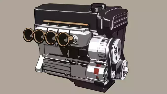 4AGE blacktop anime style model for blender with animation