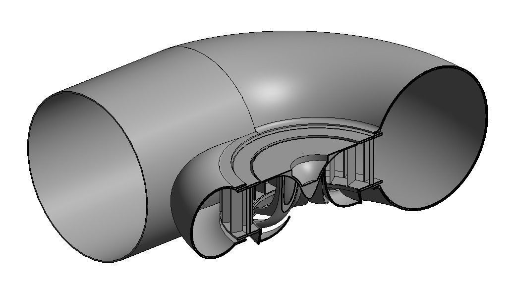 Assembly of Francis Turbine in Circular Spiral Casing 3D model_2