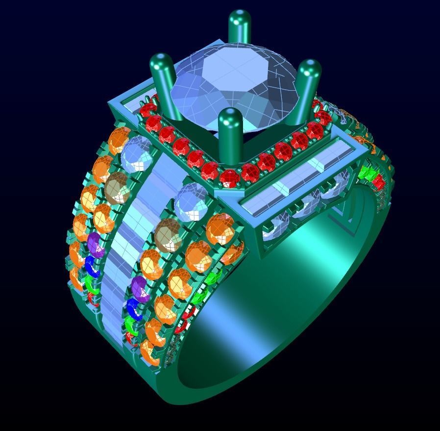 Men Ring 6 3D print model_5