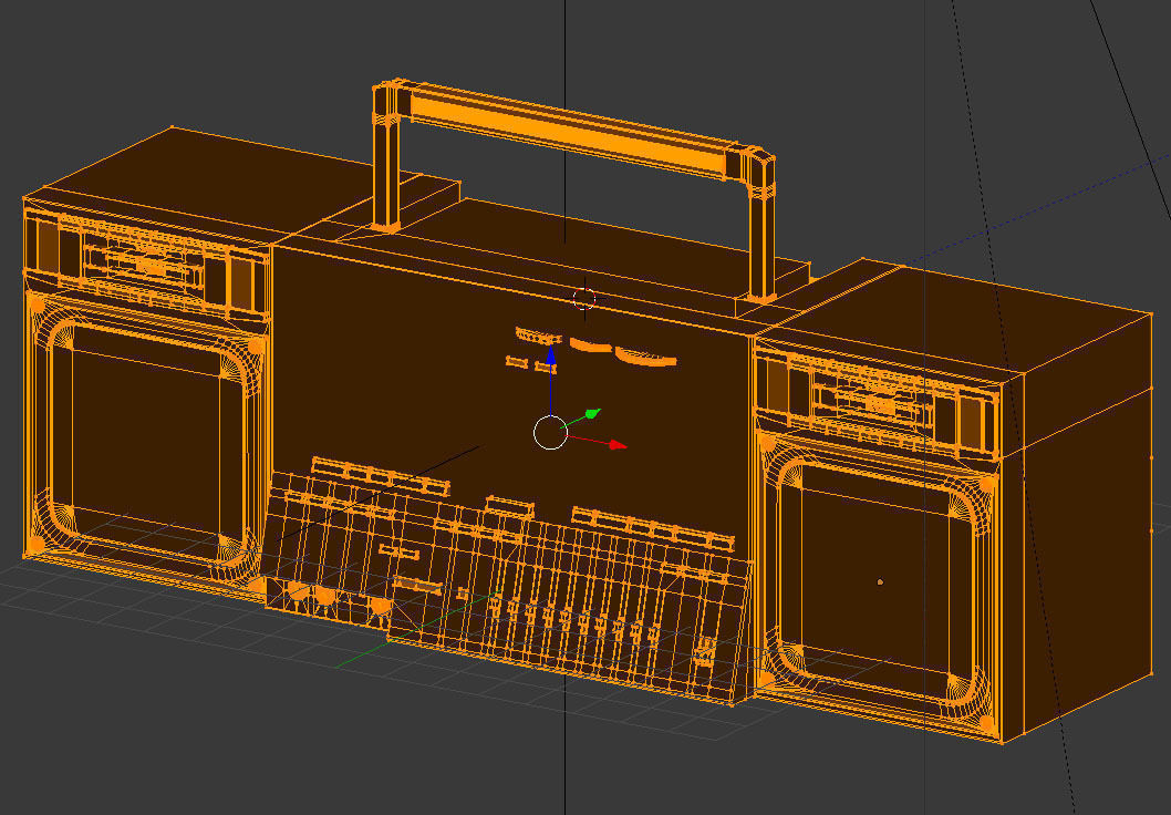Retro Boom Box Ghetto Blaster Pack  3D model_54