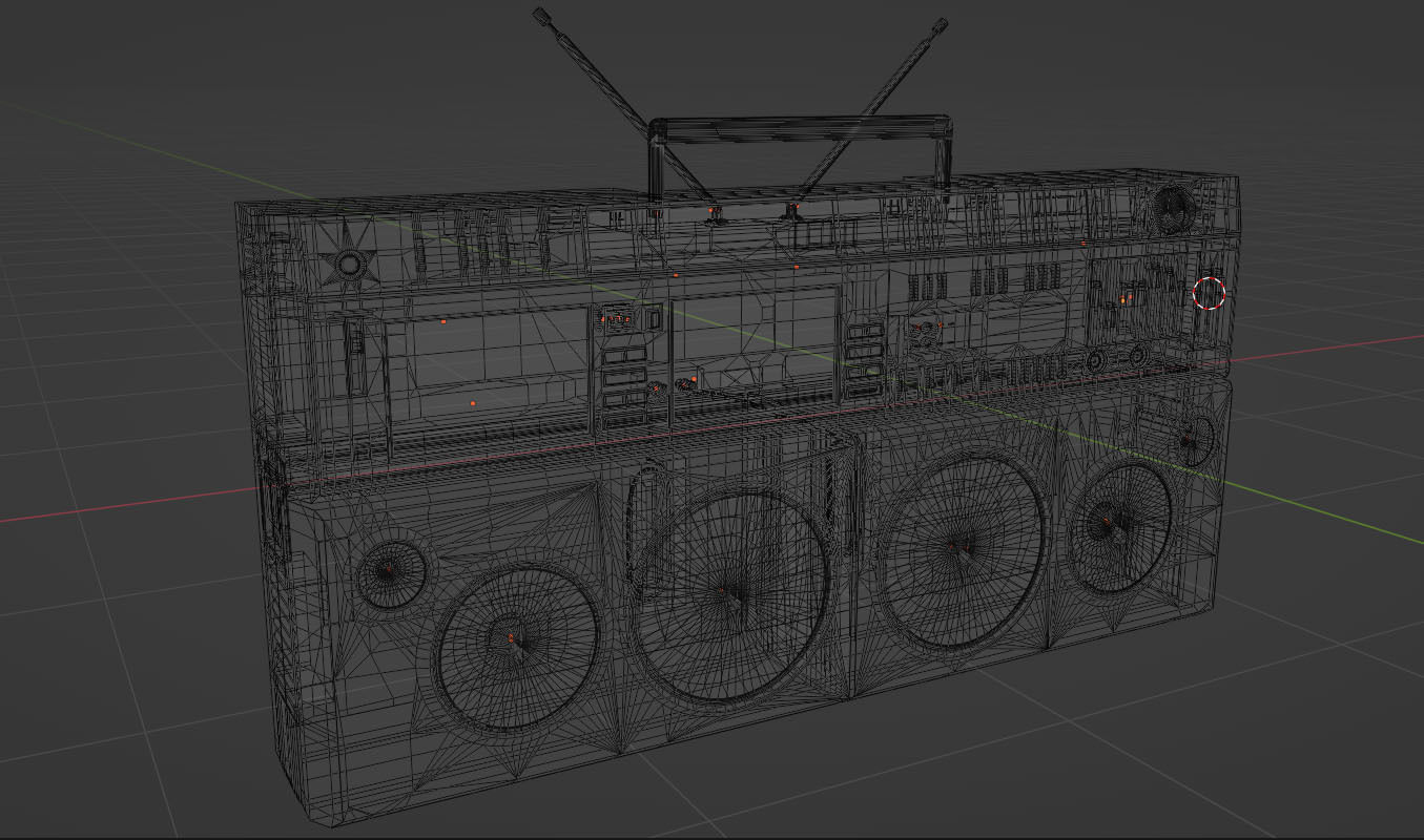 Retro Boom Box Ghetto Blaster Pack  3D model_31