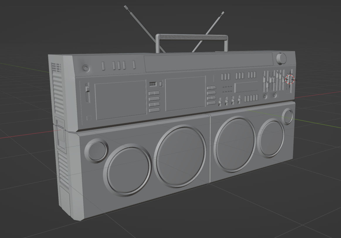Retro Boom Box Ghetto Blaster Pack  3D model_26