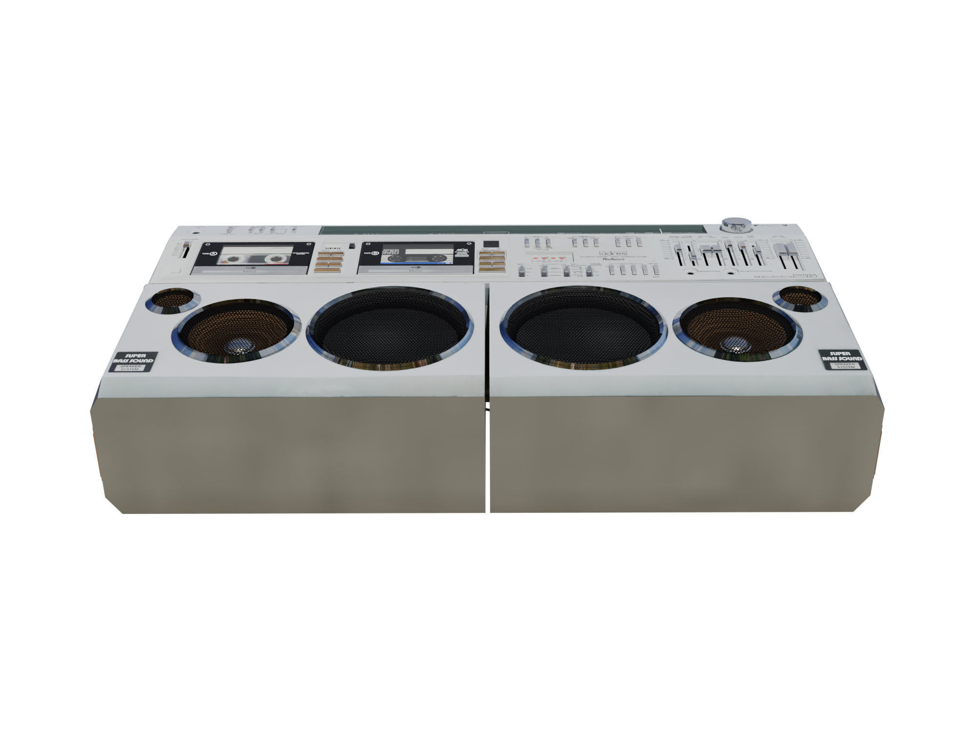 Retro Boom Box Ghetto Blaster Pack  3D model_20