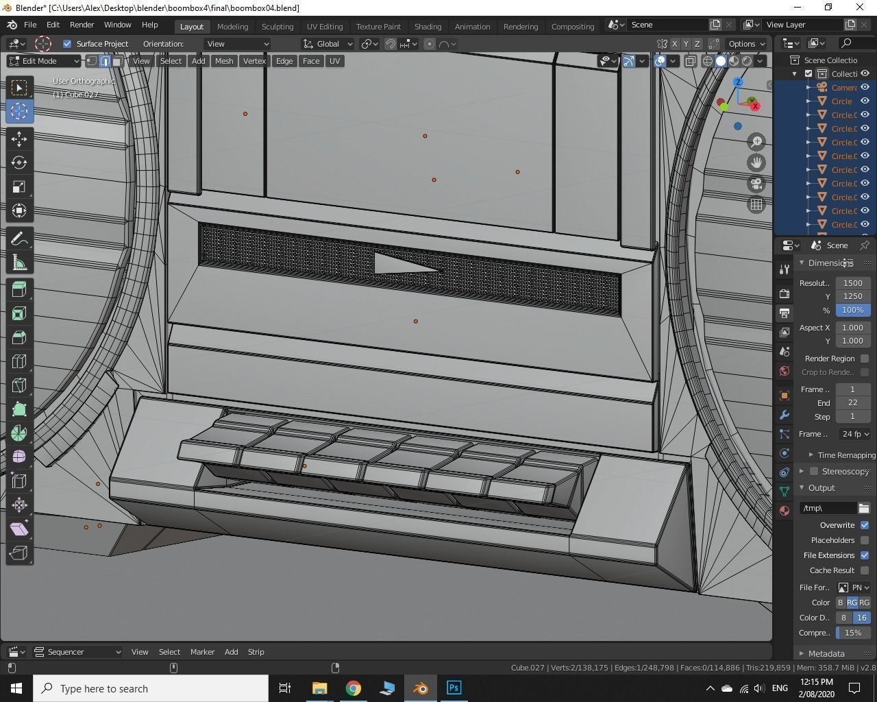 Retro Boom Box Ghetto Blaster Pack  3D model_12