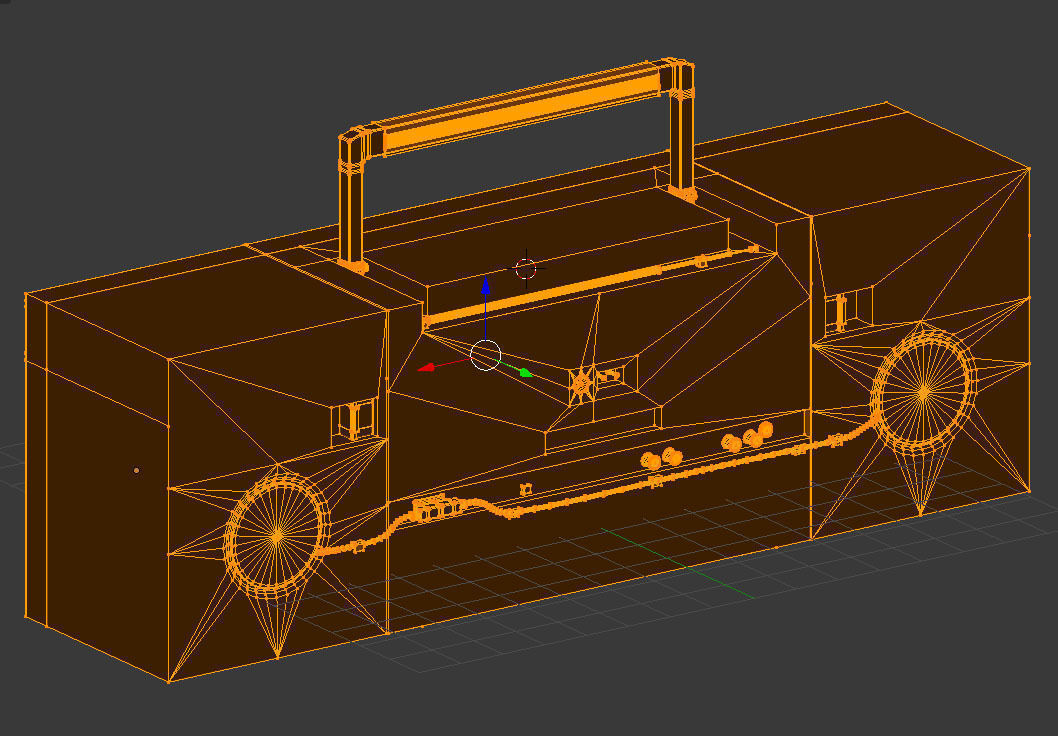 Retro Boom Box Ghetto Blaster Pack  3D model_56