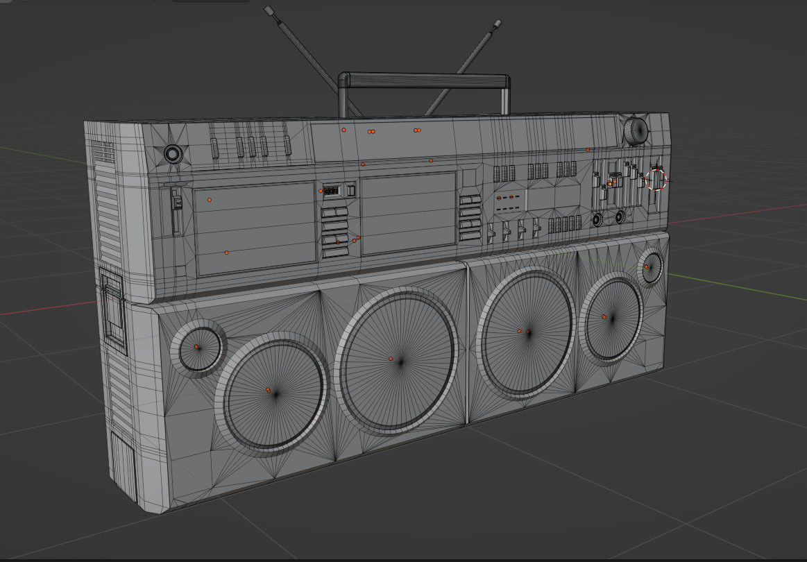 Retro Boom Box Ghetto Blaster Pack  3D model_25